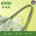 Glotoch Express 1000 PCS Individually Wrapped Plastic Straws, 7.75'' Long, 0.24'' Diameter Disposable Drinking Straws for Every Occasion, Party, Made in USA (White & Red Stripes)