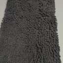 OLANLY Bathroom Rugs 24x16, Extra Soft Absorbent Chenille Bath Rugs, Rubber Backing Quick Dry, Machine Washable Bath Mats for Bathroom Floor, Tub and Shower, Home Decor Accessories, Dark Grey