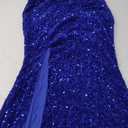 Women’s Sequin Mermaid Prom Dress 2024 Sparkly Corset Strapless Long Cocktail Dress Glitter Evening Party Gowns 12