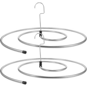 Ciieeo Rotating Sheet Hanger 2-Pack Spiral Drying Rack for Bed Sheets Blankets Quilts Towels Space-Saving Laundry Drying Hanger 16.53 X 15.74 X 0.39 in, 42.00X38.00X17.00CM