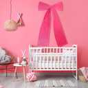 Extra Large Pink Bow Decor Giant Pink Bow Party Decoration Coquette Birthday Decorations Big Bow Tie Hanging Room Wall Decor (Hot Pink-Velvet)