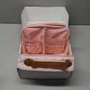 Aveniee XL Clear Makeup Organizer,Double Layer Travel Cosmetic Case with Brush Holder & Zippered Compartments,Big Toiletry Bag for Travel Accessories,2 Layers Large,Pink