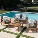 5 x OTOSTAR Outdoor Waterproof Throw Pillow Covers 18x18 Inch Set of 4 Boho Farmhouse Outdoor Cushion Covers for Patio Funiture GardenGeometry80-Grey