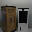 Portable Air Conditioners, Evaporative Air Cooler with Remote & LED Display, 120 Oscillation, 12H Timer, 3 Speeds & 4 Modes, 60W Energy-Efficient, Windowless Swamp Cooler for Bedroom Office Garage