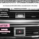 Bling Hazard Warning Button Cover Sticker Compatible with Honda 10th gen Honda Civic/Accord (2018-2022) Zinc Alloy Crystal Warning Light Decal