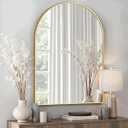 Arched Bathroom Mirror for Wall, Mirror for Vanity, 30''x20'' Large Wall Mounted Mirror, Metal Frame (30''x20'', Gold)
