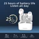 SoundMAGIC T60BT True Wireless Earphones in Ear Bluetooth Headphones with Microphone HiFi Stereo Sports Earbuds Waterproof White