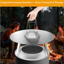 Heat Deflector for Solo Stove Yukon 27", 304 Stainless Steel Heat Diffuser with Handle & Legs,Heat Radiation for Wider Warmth Area, Compatible with Yukon 27" Outdoor Fire Pits, for Backyard, Camping