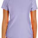 HODOSPORTS Women's UPF 50+ Rash Guard Sun Protection Swim Shirt Quick Dry Swimsuit Lightweight Short Sleeve (Purple) S