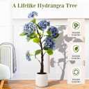 4 Pack 3ft Artificial Hydrangea Trees for Fall Decor, Mixed Colors