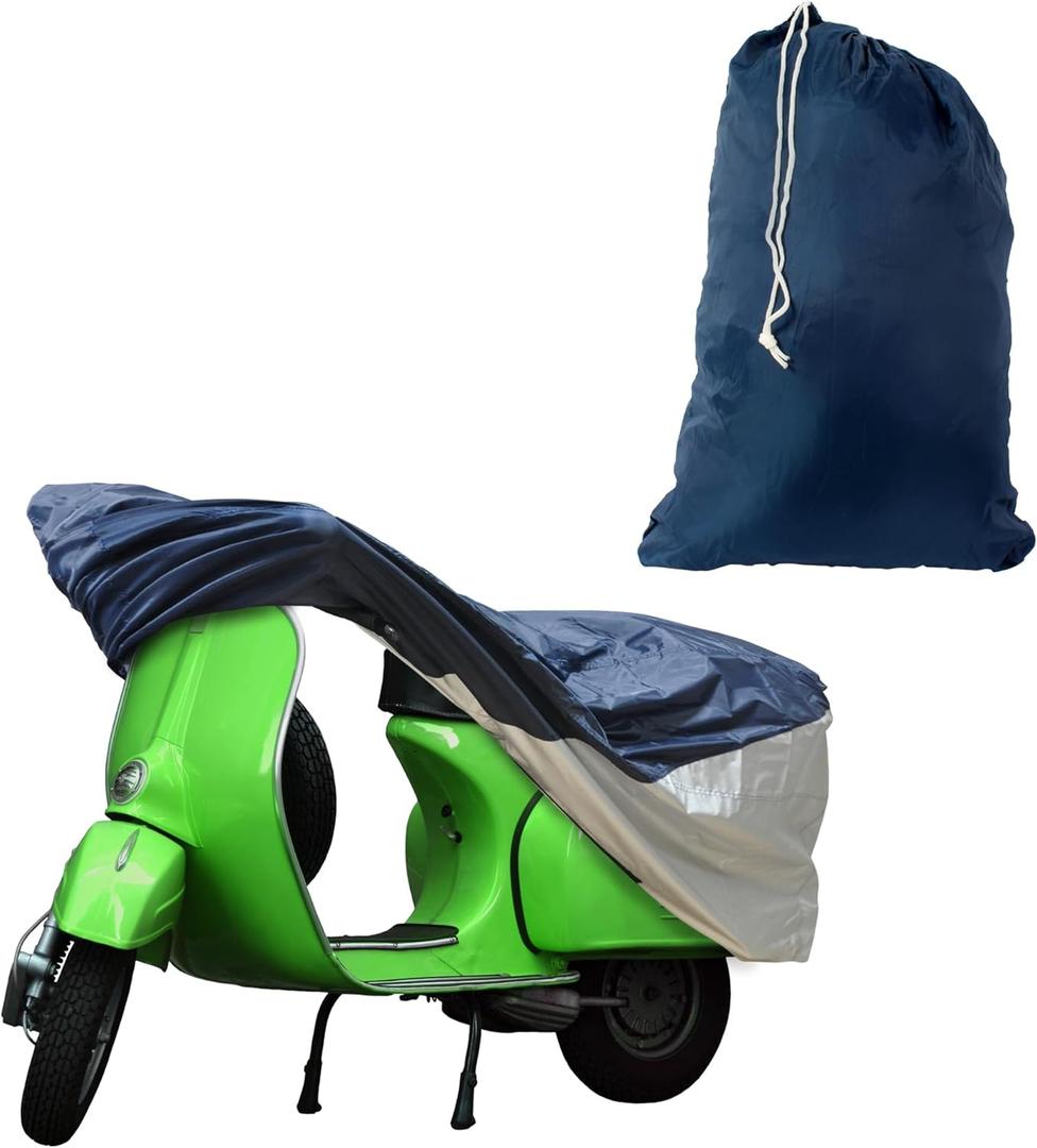 Detailers Preference Polyester Scooter Cover, Heavy-Duty Weather Protection, Scratch-Free Design, Compact Storage Bag, Fits Scooters Up to 60 Inches (Medium)