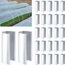 25 Pcs Aluminum Greenhouse Clamps, 1.25 x 3 Inch, Row Covers, Dog Beds, Quilting Frames Shelters, Shades, Netting (Fit 1 Inch PVC Pipe Tube Clip)