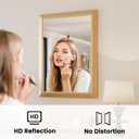 Amorho 28x36 Inch Bathroom Mirror, Gold Thick Metal Framed Wall Mirrors for Over Sink, Wall-Mounted Mirrors Perfect for Bedroom, Living Room, Entryway, Rectangle (Horizontal/Vertical).