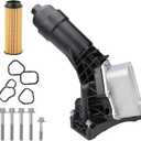 11428651710 Oil Cooler Oil Filter Housing with Sensors Compatible with BMW X3 X4 Z4 230i 330e 330i 430i 530i 2019-2020 11428580414 Plastic Housing