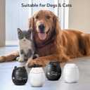 Cynlsum Pet Memorial Ceramic Jar for Dog & Cat Fur Personalized Loss of Dog Remembrance Memory Urn for Ashes, Forever in Our Hearts Sympathy Gift Keepsake Box White