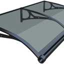 HIAPES Awning for Door Entrance, Awnings for Doors, Window Awnings Exterior Polycarbonate Cover Outdoor Front Door Patio UV/Rain/Snow Protection, Door Awnings Exterior for Porch/Patio/Deck