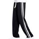 Mens Casual Wide Leg Sweatpants Stretch Waist Drawstring Lounge Pant Loose Lightweight Comfy Jogger Pants with Pocket, 2XL