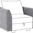 Amazon.com: HONBAY Side Armrest Module for Modular Sofa Pair of Armrests for Sectional Modular Couch, Grey : Home & Kitchen