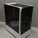 GAMDIAS White RGB Gaming ATX Mid Tower Computer PC Case with Side Tempered Glass Panel and a Magnetic Dust Filter & 3 Built-in 120mm ARGB Fans