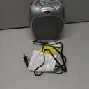 Amazon Basics Ceramic Space Heater, Portable Indoor Heating Solution, With Overheat and Tip-Over Protection, Thermostat, Non-Oscillating, 1500W, Fast Heating, 7.52"D x 6.34"W x 9.45"H, Silver