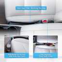 Givifive Car Seat Gap Filler Set of 2, 3IN1 Seat Side Gap Filler Plug with Storage Slot & Hook Function, Soft Foam Universal Fit Car SUV Truck Fill Gap Between Seats Console OrganizerNarrow Black