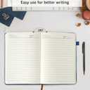 Leather Notebook Journal with Pen, A5 Lined Hardcover Notebook with Magnetic Closure, 240 Pages Daily Journal for Men Women, Ruled Journals Notebooks for Work, Writing, Note Taking - Blue