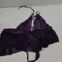 Avidlove Womens Plus Size Lingerie Lace Bodysuit Teddy Deep V One Piece Lace Babydoll (XX-Large, Purple)