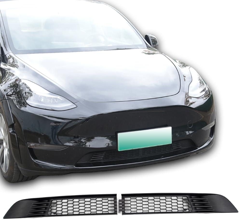 Front Grill Mesh for Tesla Model Y 2024 2023 2022 2021 Grille Grid Inserts Front Air Inlet Vent Grille Cover Compatible with Tesla Model Y Accessories(Black)