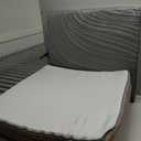 Sweetnight Single Tri-Folding Mattress Topper - 4 inch Medium Firm Portable Foldable Mattress with Washable Cover & Non-Slip Base - Ideal for Camping, RV,Grey, Small Single