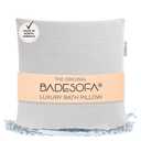 BADESOFA® Luxury Bathtub Pillow L - Large Bath Pillow for Therapeutic Neck and Back Support Quick-Drying - Washable Full Body Bath Tub Cushion - Luxury Spa Cushion in Grey