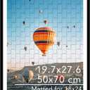 JCJMY 19.7x27.6 Puzzles Frame for 50x70 cm Puzzle Poster Photo Picture, Display 18x24 with Mat or 19.7 x 27.6 without, Wall Hanging 19.7 by 27.6 inch 1000 Pieces Puzzles Frame, Black