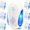 Ultrasonic Rodent & Pest Indoor Repeller - Stronger Driving Force, Plug-in Electronic Repellent for Mouse, Mice, Rats, Roaches, Ants, Spiders, Bugs, 2 Mode Switching (6 Pack)