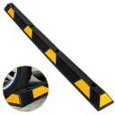 Pyle 72 Inch Heavy Duty Vehicle Rubber Car Parking Wheel Guide Stopper for Driveways, Parking Lot Spots, and Garages, Black