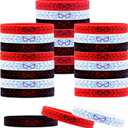 24Pcs Spider Silicone Wristbands Bracelets hero Spider Party Decorations Supplies for Spider Theme Boys Girl Birthday Party Favors (Black Red and White)