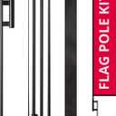 ASHUR Feather Flag Pole Kit, 12ft Tall 100% Fiberglass W/ 31" Heavy Duty Ground Stake, for High-Visibility Feather Flags, Outdoor Custom Business Advertising Banners, Swooper Pole kit, 1Set 12ft