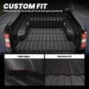 LASFIT Truck Bed Mat for Ford Maverick 2026 2025 2024 2023 2022 Hybrid & Gasoline TPE All Weather Truck Bed Liner Custom Fit Bed Mat(Not fit with Drop-in Bed Liner), 1PC Black