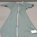 ZIGJOY Shark-Fin Transition Swaddle for Newborn - 0.5 Tog Rayon Made from Bamboo Sleep Sack Baby Swaddle Blanket with 2-Way Zipper, Hemp Grey (6-12 Months, Mint Green)