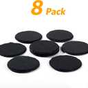 Urbanstrive Slate Drink Coasters with Holder, Set of 8, Round Slate Stone Coasters for Drinks Bar Home, 4 Inch, Black