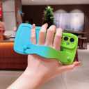 YYDSUNYfor Samsung Galaxy S24 FE Case 6.7" with Wrist Strap Stand, Cute Wavy Curly Camera Lens Cover Gradient Color Soft Silicone Shockproof Phone Case for Women Men (Purple Gray)