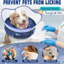 Elevated Inflatable Dog Cone Collar to Stop Licking, Dog Donut Collar After Surgery, Soft Pet Cone Alternative for Small Medium Large Dogs (Blue, XL)