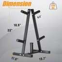 Weight Plate Rack, Bongkim Weight Tree and Weight Rack for Plates, Weight Holder for 2 inch Olympic Weight Plate, Weight Plate Storage for Home Gym