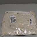 AVOIN colorlife Soft Plush Faux Fur Christmas Tree Skirt 48 Inch, Jacquard Beige Xmas Star Pine Trees Winter Holiday Mat Decoration