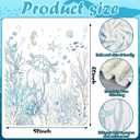 Hahafelt Coastal Sea Turtle Throw Blanket Nautical Beach Fleece Blanket Blue White Ocean Blankets for Couch Bed Tropical Cozy Soft Throw Decoration Warm Gift for Summer, 50 x 60 Inches