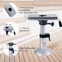 Aluminum Adjustable Height Locking Boat Seat Pedestals with Slide 13 to 18 Inches for Boat Seats (1pcs)