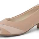 Ortho+rest Women Bunion Dress Shoes Low Heel Orthopedic Slip on Loafers Orthotic Pumps (8, Nude)