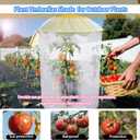 2-in-1 Shade Plant Umbrellas with Net Cover | Garden Umbrellas Protective Bug Netting Plant Cover | Defending Plants from Insects and Birds for Citrus Fruits, Flowers and Trees