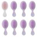 Bridesmaid Proposal Gifts 8pcs Mini Travel Brush bachelorette party accessories Cute hair Brush for Wedding Party Favors for Wedding Party Favors (White&Purple, 8pcs)