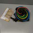 Resistance Bands Set with Yellow Handles, Exercise/Workout/Fitness Bands with Door Anchor, Legs Ankle Straps for Resistance TrainingPhysical TherapyHome Gym Workout (10-150LBS-Colorful)