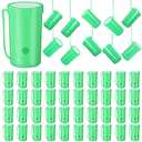 Jenaai 50 Pcs Mini Air Horn 3 Inch Noisemakers for Sporting Events Fun Stadium Loud Noise Maker Blow Horn Noise Whistle with Lanyard for Birthday Party Celebrations Goodie Bag(Green)
