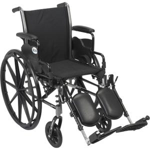 Drive Medical Cruiser III Light Weight Wheelchair with Flip Back Removable Arms, Desk Arms, Elevating Leg Rests, 18'' Seat